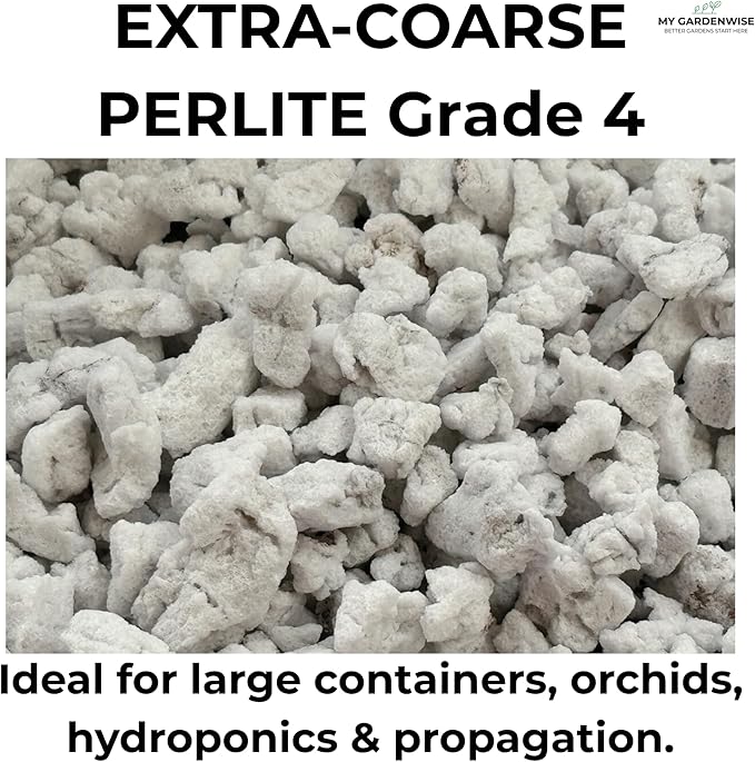 Perlite for Plants, Extra Coarse Grade 4 Horticultural Perlite, Organic Perlite for Gardening Indoor & Outdoor, Made in USA (3 quarts)