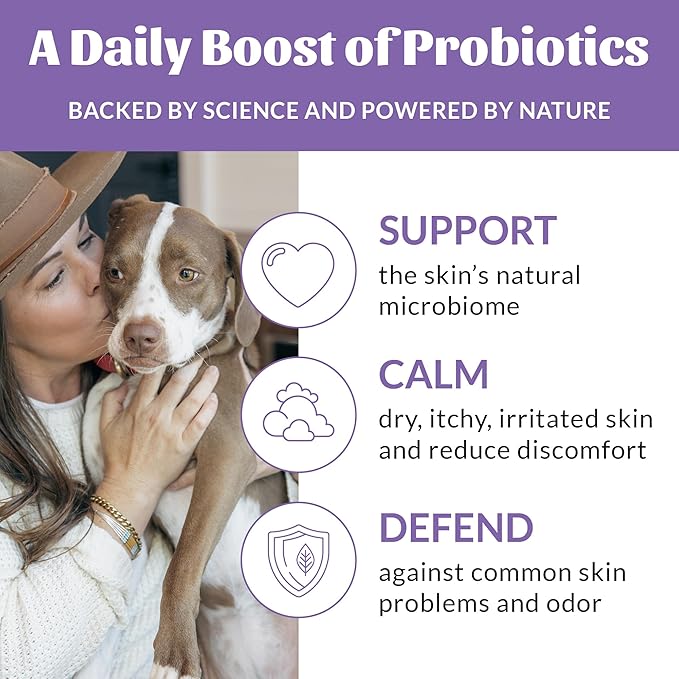 SKOUT'S HONOR Probiotic Pet Deodorizer Spray- Hydrating Daily-Use with Avocado Oil & Omega-3s, Microbiome Friendly Certiified, Paraben & Sulfate-Free, 97% Natural, 8oz, Lavender