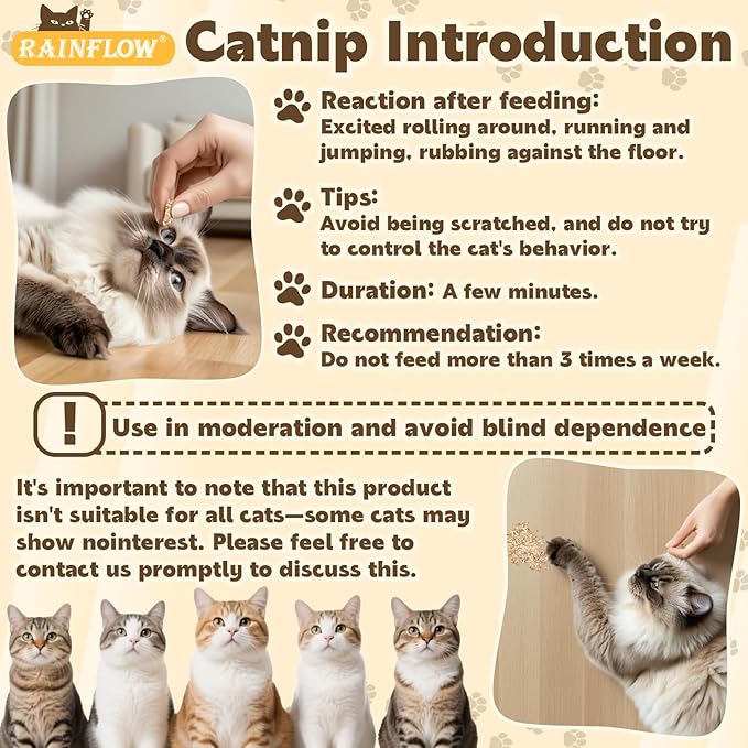 80PCS Catnip - Cat Nip for Cats Natural Dried Catnip Treats Premium Cat Nip Perfect for Toys, Training Rewards, Stress Relief, Freshly Harvested Bag Bulk Pack,2.8OZ