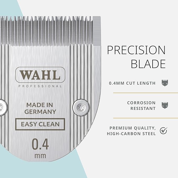 Wahl Pro Animal Easy Clean Trimmer Blade - Replacement Cat & Dog Grooming Clipper Blade - Compatible with Vetiva Mini & BravMini+ - 0.4 mm Cut Length