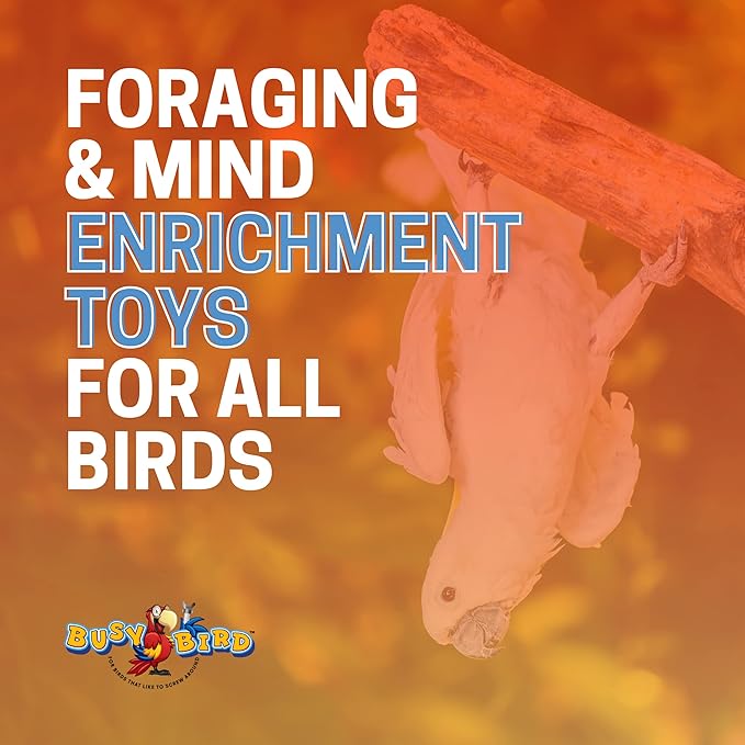 Blue Flamed Spinner Bird Toy with Traveling Spinner | Durable Puzzle Enrichment Toy | Spinner Toy for Medium to Large Birds Like Cockatoos, Parrots, Macaws, Greys, Parakeets | Bird Cage Accessories