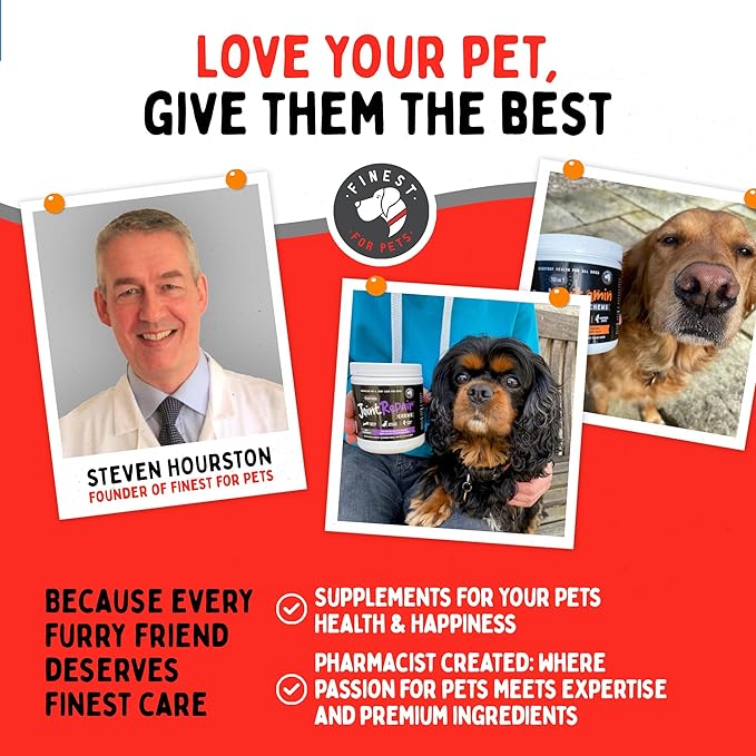 Finest For Pets Wild Alaskan Salmon Oil for Dogs & Cats - Omega 3 Fish Oil with Pollock & Salmon for Sensitive Skin & Coat Health. EPA & DHA Ease Itching, Supports Joint, Immune & Heart Health (16oz)