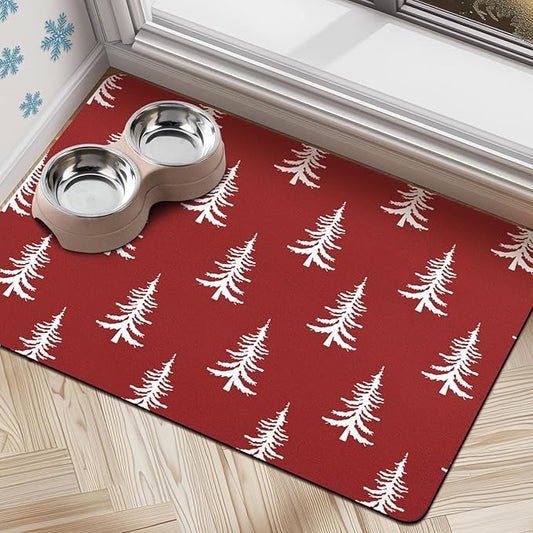 Dog Cat Food Mats for Floors, Absorbent Dog Bowl Mats for Food and Water, Quick Dry Pet Food Mat Non-Slip Pet Supplies