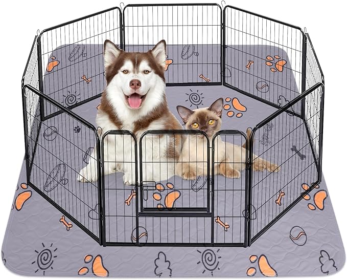 Washable Pee Pads for Dogs, Extra Large 72"x72" Super Absorbent Reusable Training Dog Pads, 100% Waterproof Non-Slip Large Dog Mat for Training, Whelping, Housebreaking, Incontinence, Playpen, Crate