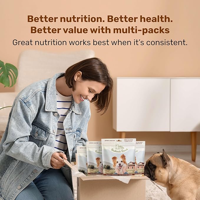 BADLANDS RANCH- Superfood Complete, Air-Dried Adult Dog Food - High Protein, Zero Fillers, Superfood Nutrition by Katherine Heigl (24 oz. Wild Fish and Turkey Formula)