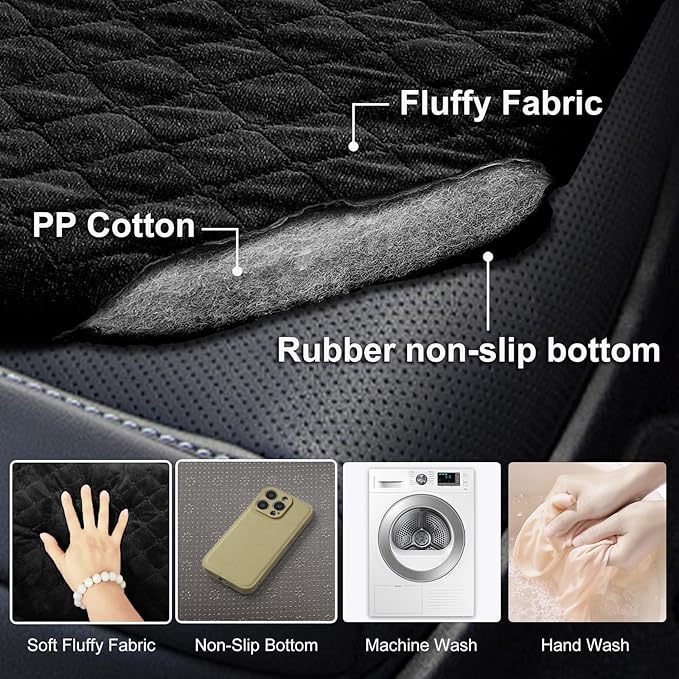 Car Backseat Dog Mat, Comfortable Non-Slip Cushion Suitable for Travel Dog Bed and Pet Home Sofa Blanket, Custom Mat for Car Backseat Extender and Seat Cover (Black 51.2 x 23.6in)