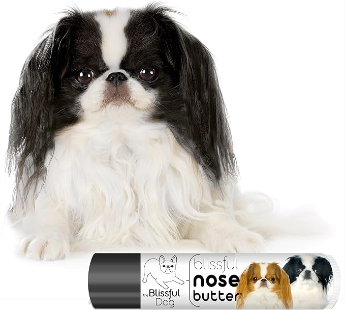 The Blissful Dog Japanese Chin Nose Butter for Dry, Cracked Skin, Lick-Safe Dog Nose Balm with Moisturizing Shea Butter, Almond, Olive, and Essential Oils, Pet Supplies, Uncented, 0.15 oz.