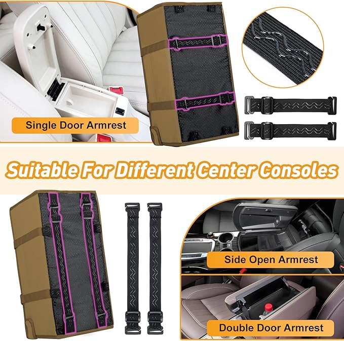 Portable Dog Car Seat for Small Dogs - Adjustable Safety Leash, Washable Cushion & Storage Pocket - Pet Booster Seat for Car Travel- Khaki