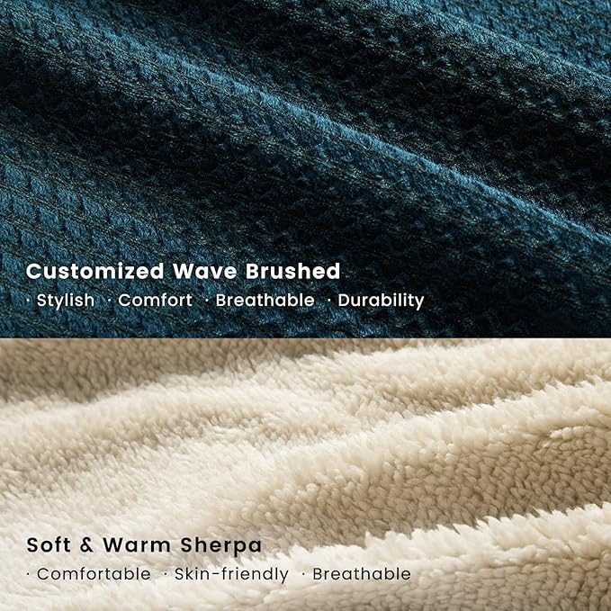 Miguel Dog Bed with Removable Cushion/Pillow for Medium Small Dogs, Washable Pet Bed with Side Easy to Wash Puppy Bed, Large Rectangle Cat Bed for Indoor Cat with Anti-Slip Bottom, Blue 35 Inch