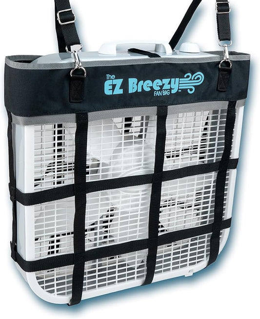 Southwestern Equine EZ Breezy Box Fan Holder, Horse Stall Classic Fan Bag, Stable Supplies, Horse Fan (Black)