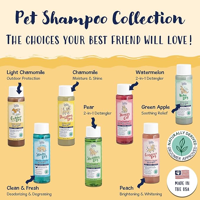 Bobbi Panter Outdoor Dog Shampoo - Made in USA - All Natural Formula for Soothes Itchy Skins - Concentrated 16:1 for Professional Grommers - Camomile Scent, 13 Oz (Case of 12)