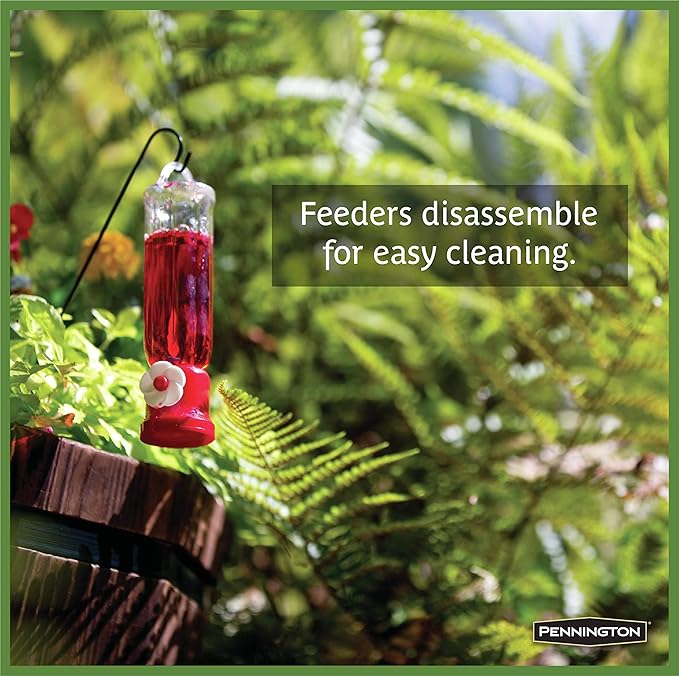 Pennington Planter Hummingbird Feeder 2 Pack 2.3 Ounce Capacity