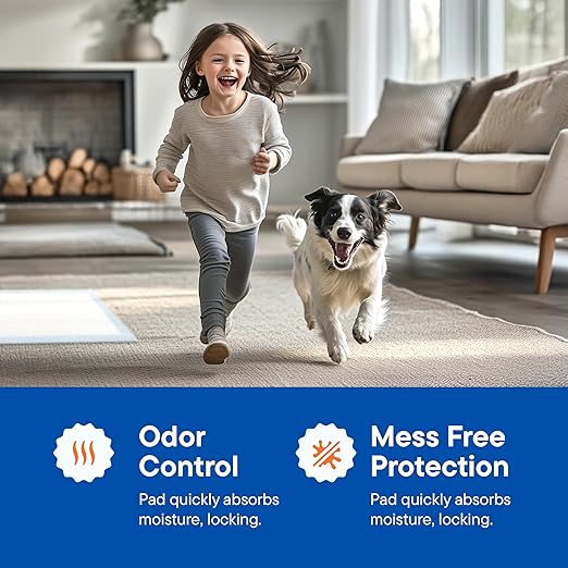 Puppy Pads Pet Pee Pads 34" x 36" [100-Count] Pet Training Disposable Pads, Extra Large Breed, Leak-Proof, Bulk Case Pack - for Golden Retrievers, Boxers, Great Danes, Heavy Duty Surface Protector