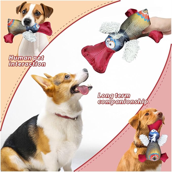 Dog Toy Duck with Squeaker, Best Pet Supplies Crinkle Dog Toy for Small, Medium, and Large,Indoor and Outdoor Dog Interactive Play, Chewing Toys(Red-Billed Duck