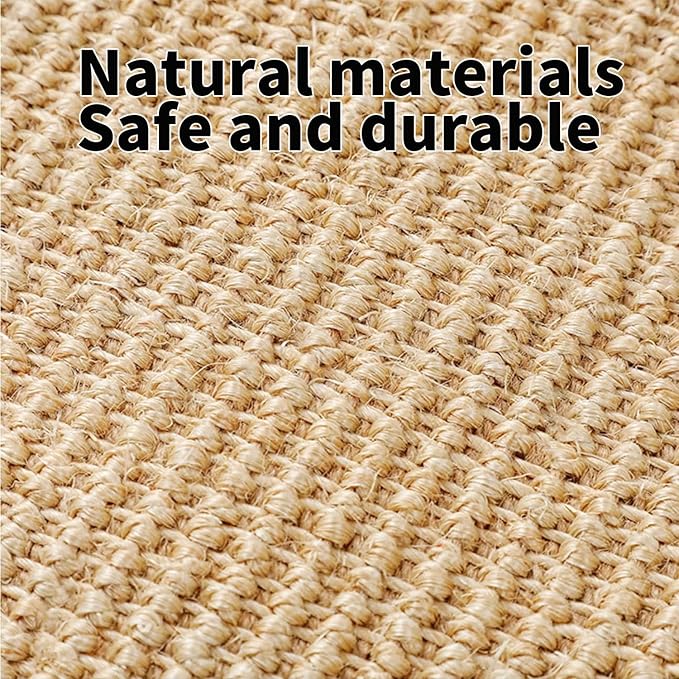 PODOO Bunny Scratch Pads, Sisal Rabbit Scratching Pad, Natural Rabbit Resting Mats for Cages, Forage Grass Mat Indoor Essentials Accessories for Guinea Pig Cat (4Pcs, 15.7x11.8 inches)