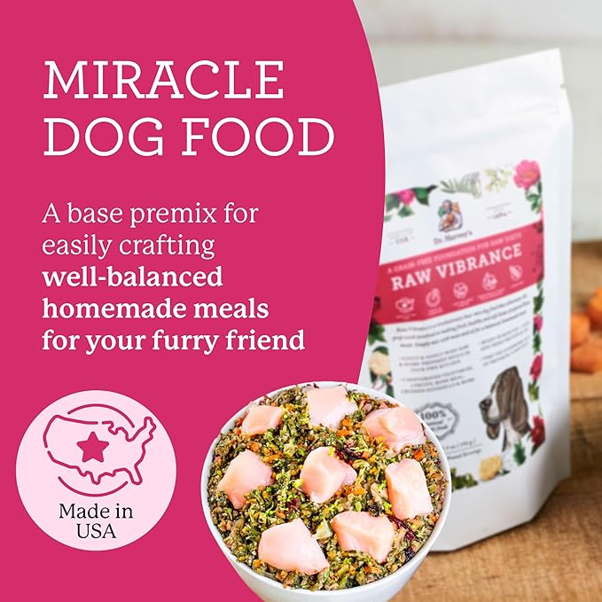 Dr. Harvey's Raw Vibrance Grain Free Dehydrated Foundation for Raw Diet Dog Food (Trial Size 5.5 Oz)