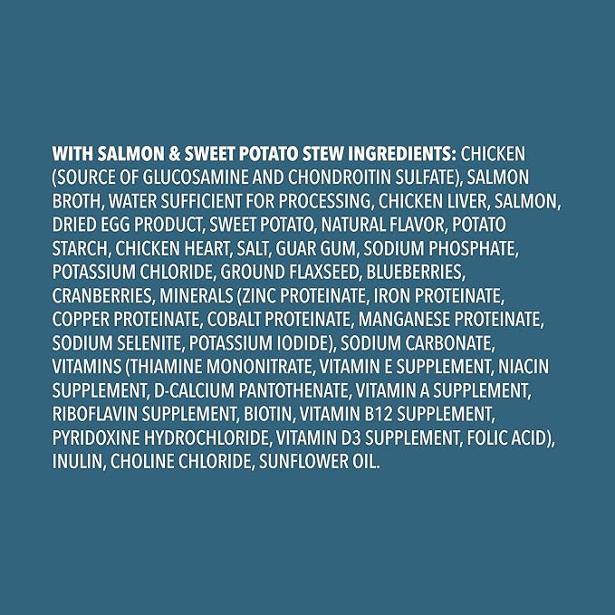 Amazon Brand - Wag Wet Dog Food Topper, Chicken, Lamb, and Salmon Stew in Gravy, 3.5 oz Pouches (Pack of 24)