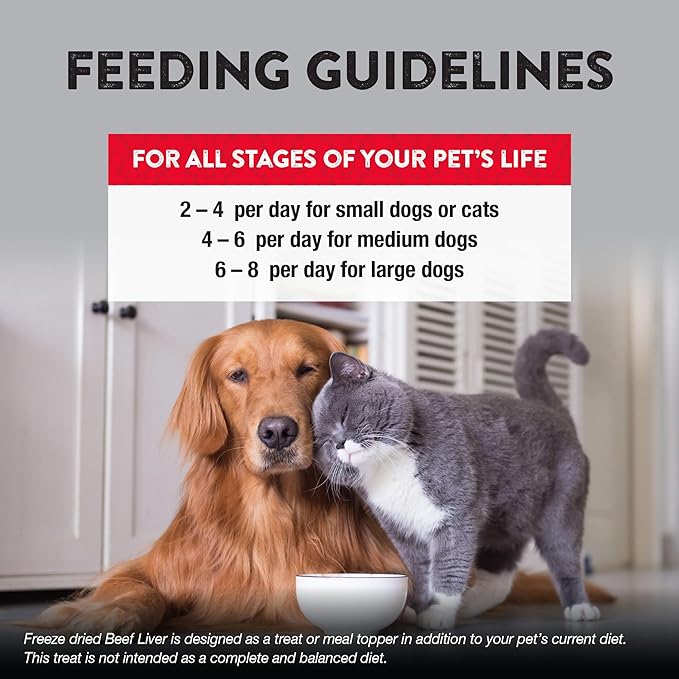 Northwest Naturals Raw Rewards Freeze-Dried Beef Liver Treats for Dogs and Cats - Bite-Sized Pieces - Healthy, 1 Ingredient, Human Grade Pet Food, All Natural, Proudly Made in USA, 3 Oz