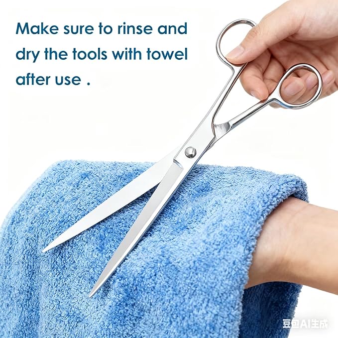 Carefree Fish 7IN1 Aquarium Cleaning Tools Long Handle Adjustable Length 18~24Inch Fish Tank Cleaner Kit Alage Scraper Scrubber Brushes Set Plant Scissor Long Tweezer