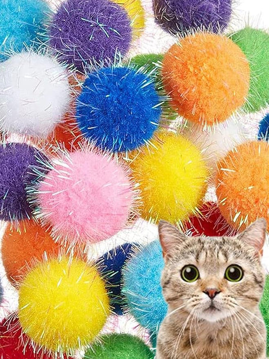 50-Pack Soft Cat Toy Balls – Fun Playtime & Exercise for All Cats (1.5 inch, Cat Toys Mega Set)