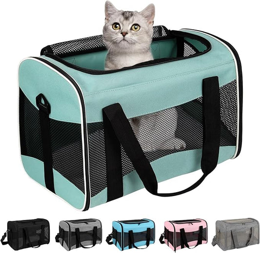 Small Animal Travel, Carrier for Hedgehog Rat Parrot Bird Guinea Pig, Lizards Carrier, Soft Sided Travel Carrier Portable Guinea Pig Up to 10 Lbs (15 * 10 * 10, Green)