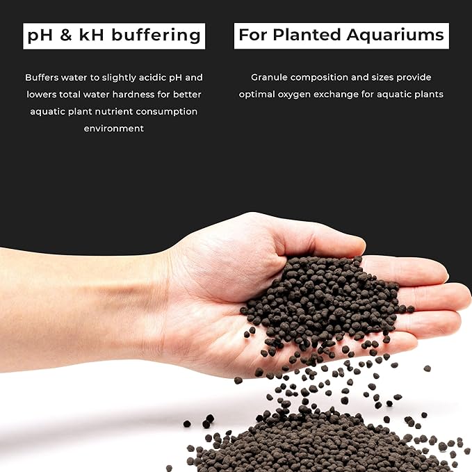Ultum Nature Systems Controsoil - Freshwater Aqua Soil Substrate for Fish, Shrimp, Live Plant Propagation and Aquascaping - 6.8pH Low Ammonia, Volcanic Ash - Black, Normal (1 Liter | 2LB)