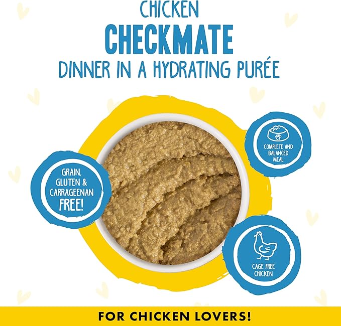 Weruva B.F.F. Play - Best Feline Friend Paté Lovers, Aw Yeah!, Chicken Checkmate with Chicken, 2.8oz Can (Pack of 12)