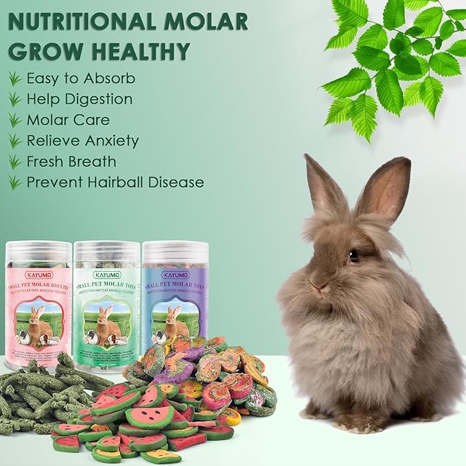 KATUMO Rabbit Chew Treats - 430g Mixed Natural Timothy Hay Pumpkin Carrot Beet Spinach Chew Toys for Rabbit Guinea Pig Hamster Bunny Chinchilla Gerbil Small Rodent Pets