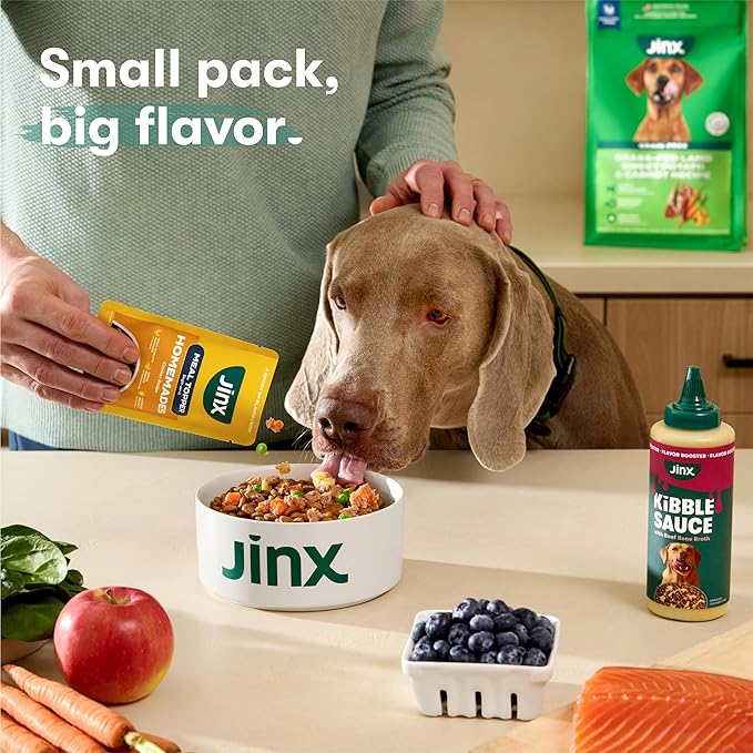 Jinx Chicken Dog Wet Food, Meal or Mix in Dog Toppers for Dry Food, Made with Real Chicken, Bone Broth & Brown Rice, No Fillers, Puppy, Adult, Senior, 3oz, 8 Pack