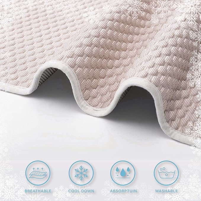 MICROCOSMOS Pet Cooling Mat & Sleeping Pad- Breathable Bubble Surface, EZ Clean. Keep Cooling for Pets, Kids and Adults in Summer.(Brown, 36" x 36")