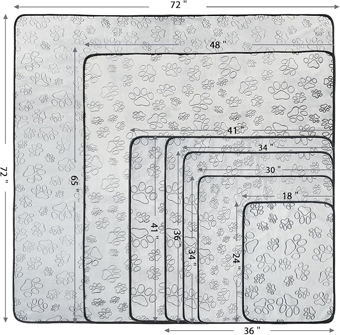 Qeils Reusable Puppy Pads, 2 Pack Washable Pee Pads for Dogs, Non Slip Wee Wee pad, Absorbent and Leakproof Training Mats for Potty, Crate, Playpen, Bed, Sofa, 41"x 41"