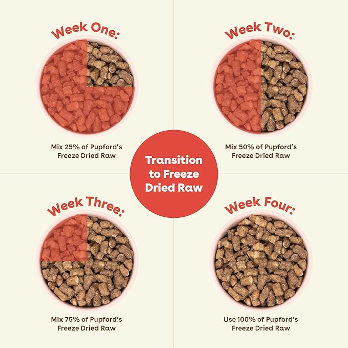 Pupford Good Dog Food, Freeze-Dried Raw, High-Protein, Superfood Ingredients, Vet-Approved, No Fillers or Artificial Additives (Beef Recipe, 16 oz)