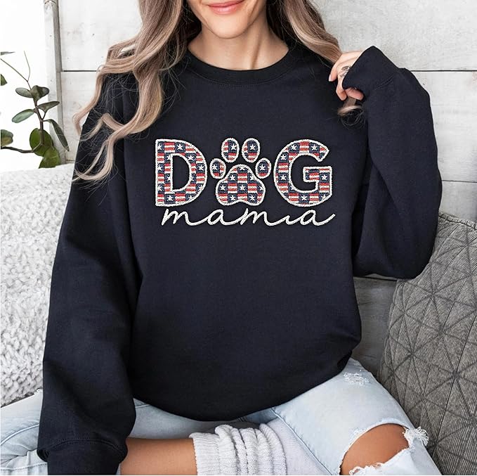 NAZENTI Personalized Dog Mom Sweatshirt, Cat Lovers Gift, Matching Dog and Owner Sweater, Gift Christmas Memorial Birthday
