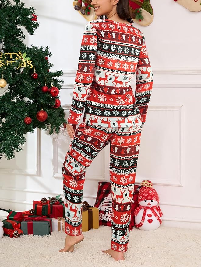 YIJIU Women's Sleepwear Long Sleeve Top and Pants Pajama Set Panda Print Nighty