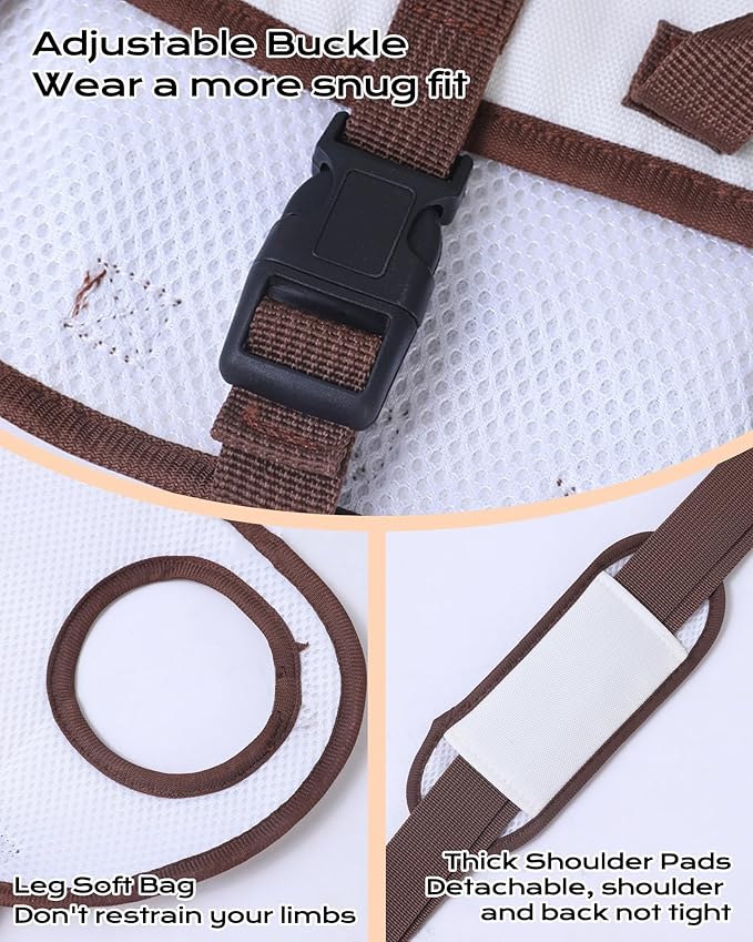 Dog Carry Sling, Full Body Sling with Handle, Hands Free Shoulder Carrier for Senior Dogs Joint Injuries, Joint Injuries, Up and Down Stairs (M, 8.8~14.3 lbs)