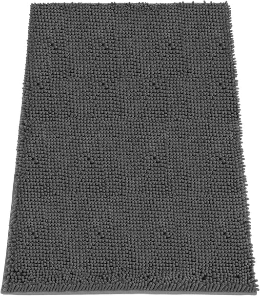 Absorbent Dog Door Mat for Muddy Paws, 60" x 36" Chenille Indoor Mats for Entryway, Trap Dirt Front Door Mat Indoor Entrance Washable Non Slip Soft