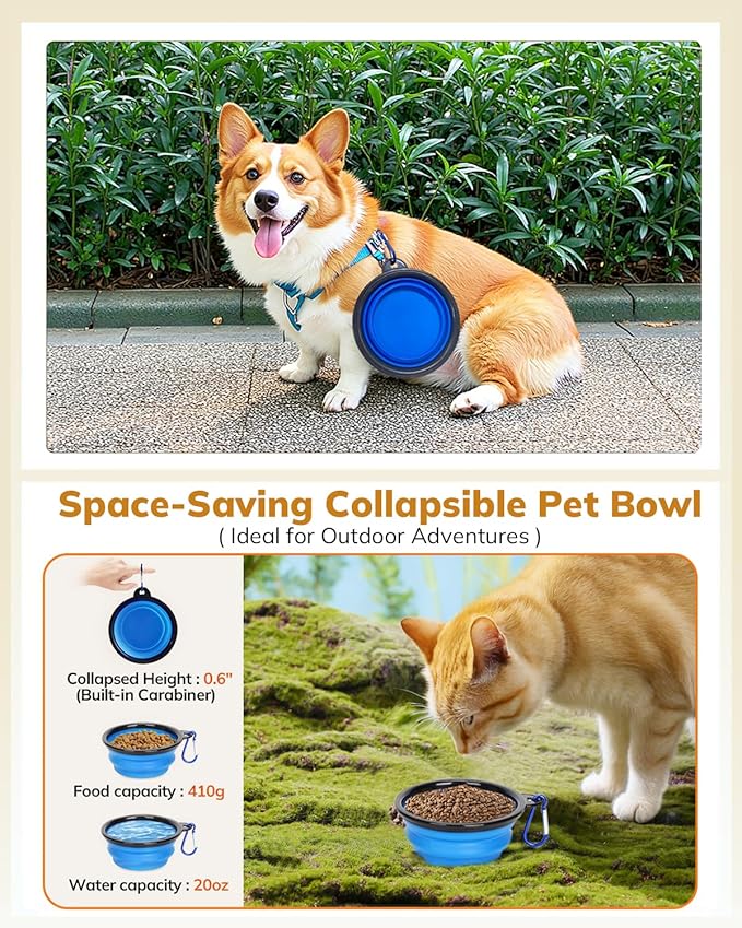 Morpilot Cat Carrier - Soft Sided Cat Carrier Large for Big Medium Cats and Puppy up to 18lbs, Pet Carrier with Safety Zippers, Foldable Bowl, Airline Approved Large Dog Carrier - Beige