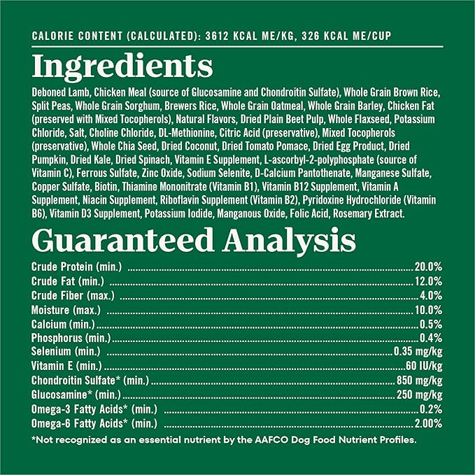 Nutro Natural Choice Lamb & Brown Rice Adult Large Breed Dog Food Dry Recipe, 36 lb. Bag