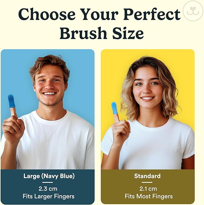 Jasper Dog Toothbrush, 360 Degree Dog Tooth Brushing Kit, Cat Toothbrush, Canine Dental Care & Teeth Cleaning Kit, Pet Finger Tooth Brush, Use with Pet Toothpaste, 4-Pack Blue