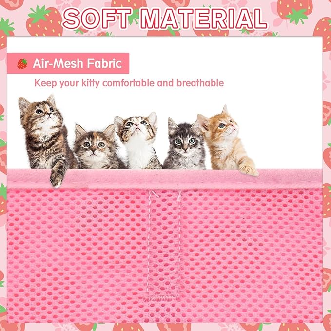 PUPTECK Soft Mesh Cat Vest Harness and Leash Set Puppy Padded Pet Harnesses Escape Proof for Cats Small Dogs Rabbits Bunny