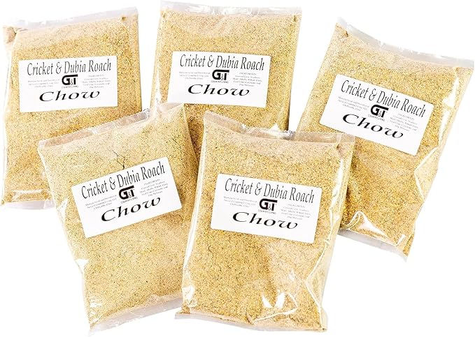 Cricket & Dubia Roach Feed Kit – 5 lb (5 Individually Wrapped Bags) – Premium Gut-Loading Diet for Feeder Crickets, Dubia Roaches, Reptiles, Amphibians, Lizards – GT Country Living