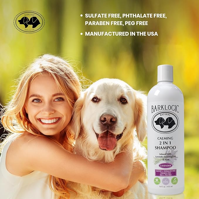 Plant Based 2 in 1 Dog Shampoo and Conditioner, Lavender, 8 fl oz, 2-Pack - Grooming Essentials for A Quality Coat - No Parabens, No Phthalates, No Sulfates, No DEA & PEG, Naturally-Derived