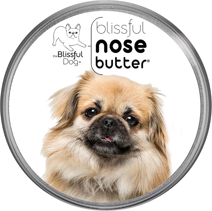 The Blissful Dog Tibetan Spaniel Nose Butter for Dry, Cracked Skin, Lick-Safe Dog Nose Balm with Moisturizing Shea Butter, Almond, Olive, and Essential Oils, Pet Supplies, Uncented, 8 oz.