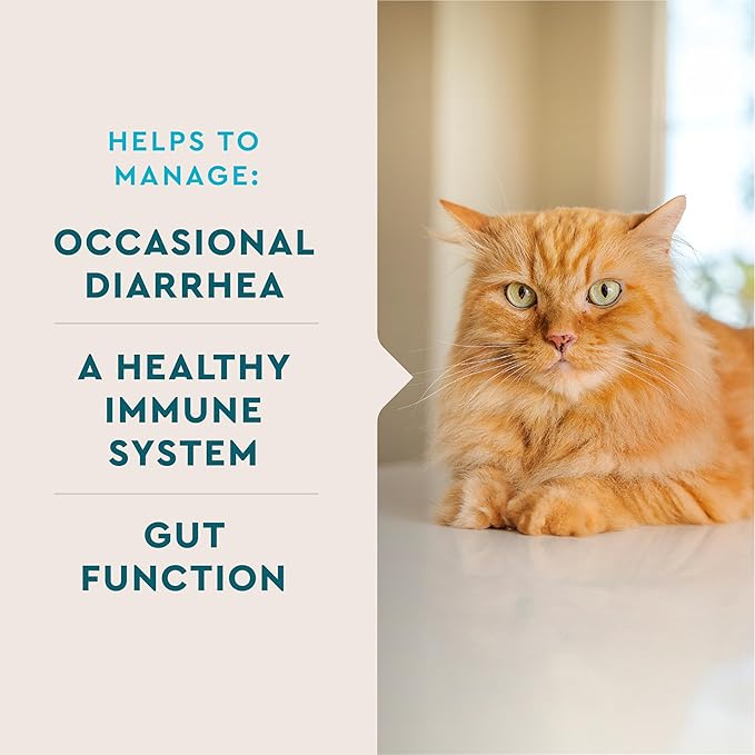 VetIQ Cat Probiotic Powder, Treats Diarrhea and Food Sensitivity, Chicken Flavored Single-Serve Packets for Indoor/Outdoor Use, 30 Count