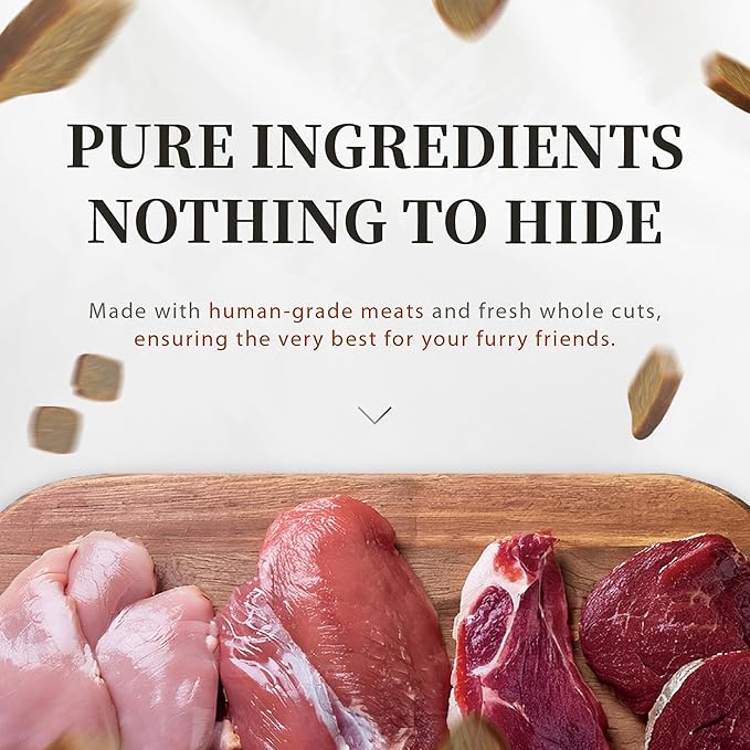 Herz Air-Dried Dog Food Venison & Duck Liver Recipe 1 lb, All-Natural, High-Protein, Grain-Free, Limited Ingredients, Complete & Balanced, Premium Canine Cuisine