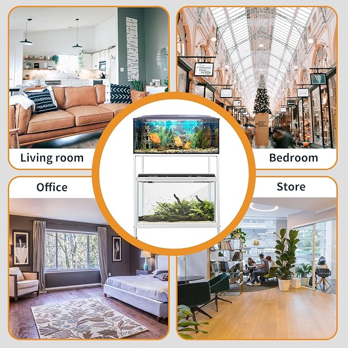 Fish Tank Stand: The Perfect 10 Gallon Metal Aquarium Stand Measuring 22.8" W x 10.6" D x 31.3" H to Fit Your Aquatic Display Needs. (10 Gallon-White)