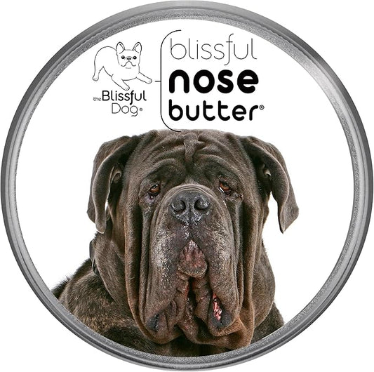 The Blissful Dog Neapolitan Mastiff Nose Butter for Dry, Cracked Skin, Lick-Safe Dog Nose Balm with Moisturizing Shea Butter, Almond, Olive, and Essential Oils, Pet Supplies, Uncented, 4 oz.