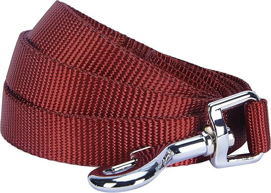 Blueberry Pet Essentials Fired Brick Dog Leash for Small -5' * 5/8" Dogs | Heavy Duty Nylon Lead | Lightweight Puppy & Cat Leash for Walking & Training