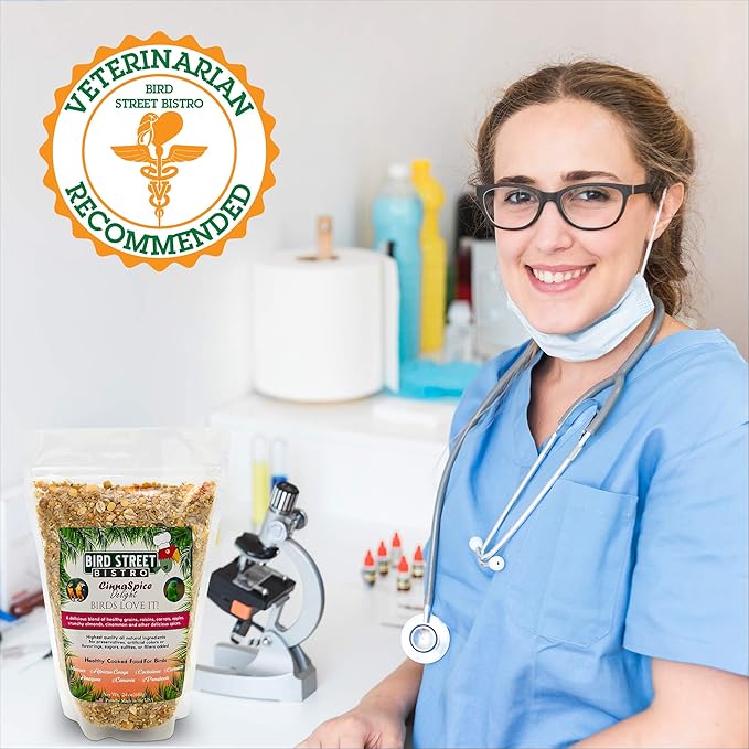 Bird Street Bistro Parrot Food Sample 4 Pack - Parakeet Food - Cockatiel Food - Bird Food - Cooks in 3-15 min w/Natural & Organic Grains - Healthy, Non-GMO Fruits, Healthy Orientated Spices