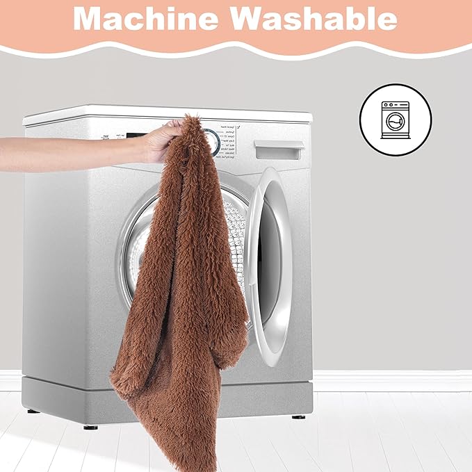 Bedfolks Waterproof Crate Bed, Plush Pad With Removable Cover, Faux Fur for Small Dogs and Cats, Fluffy Washable Kennel Bed 17"x12", Solid Brown